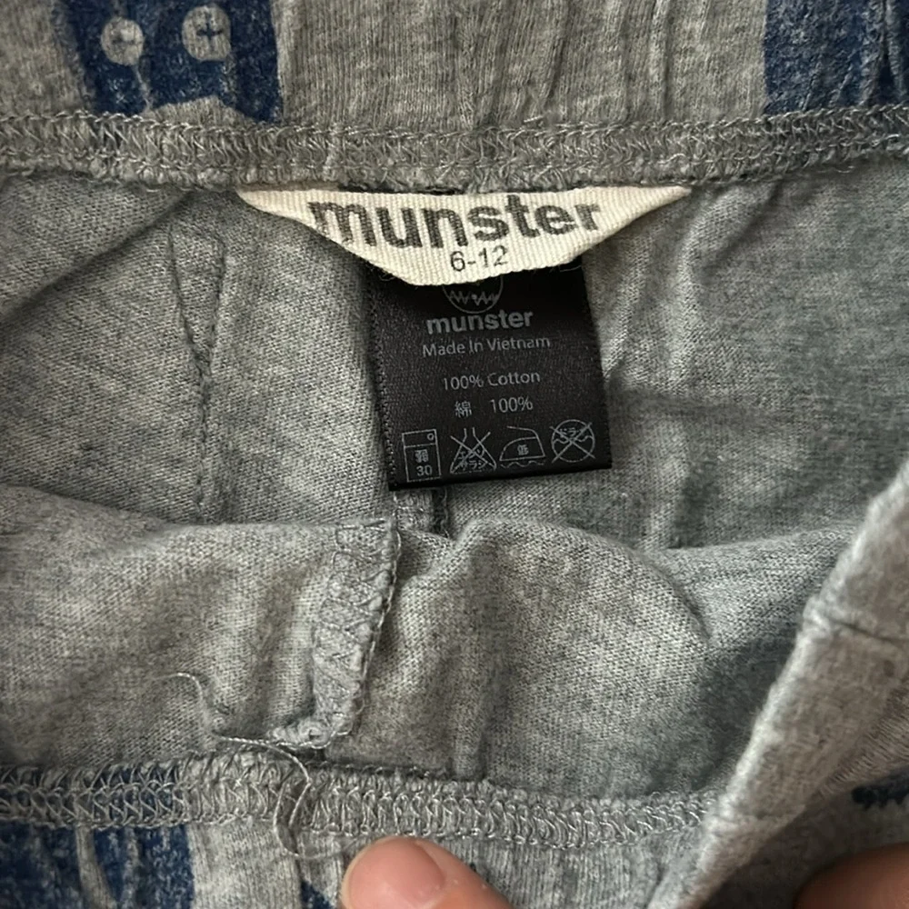 Munster monster Cotton Pj set. Size 6-12
